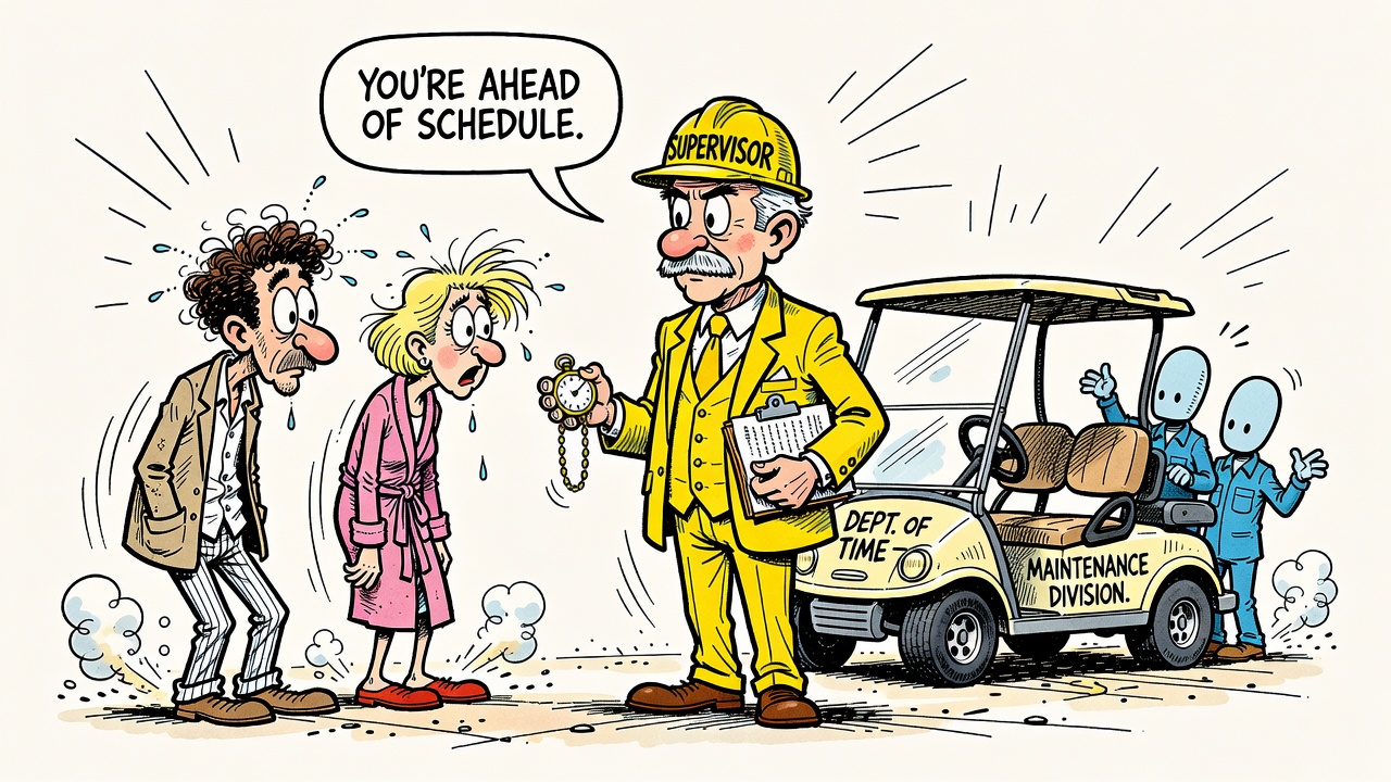 Cartoon panel: The Man in Yellow