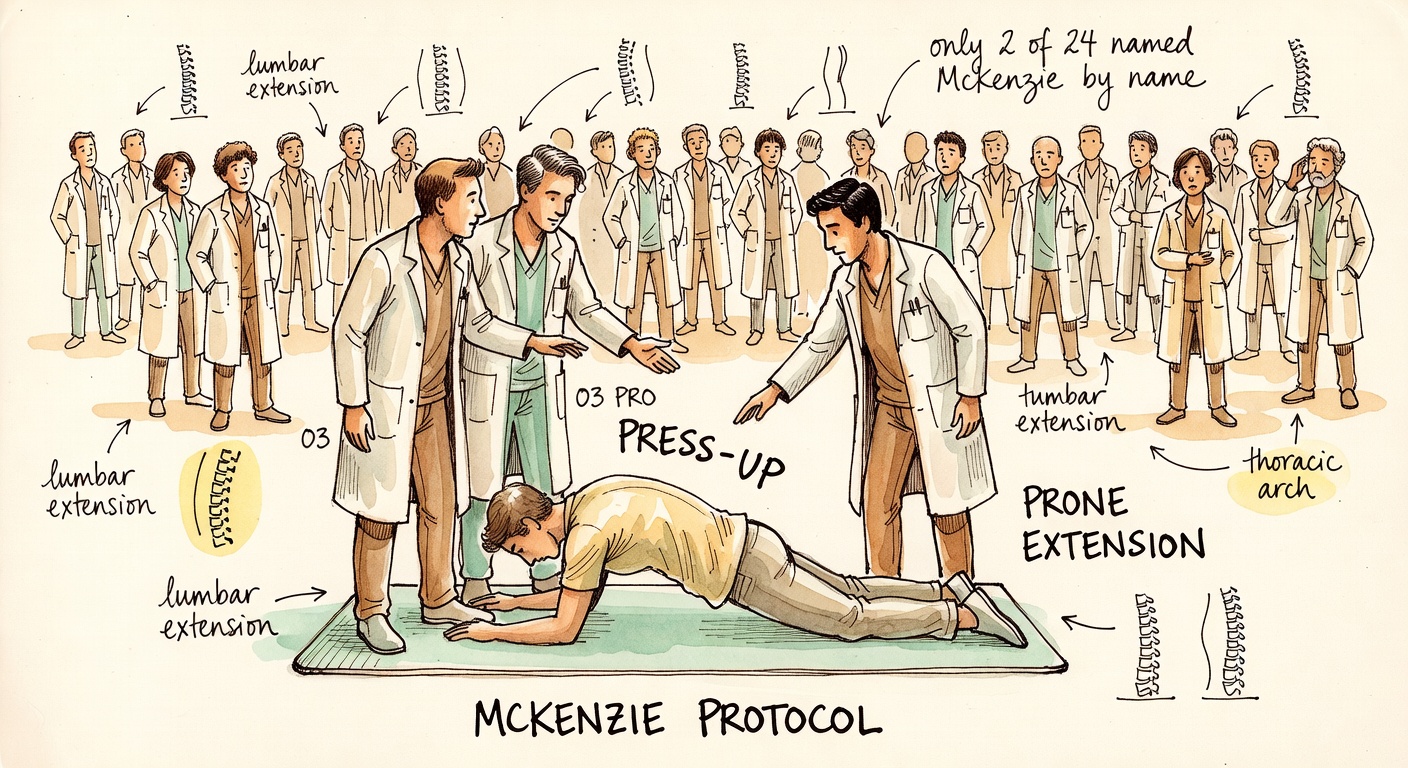 o3 and o3 Pro demonstrating a McKenzie press-up exercise; the other 22 models in the background look confused.