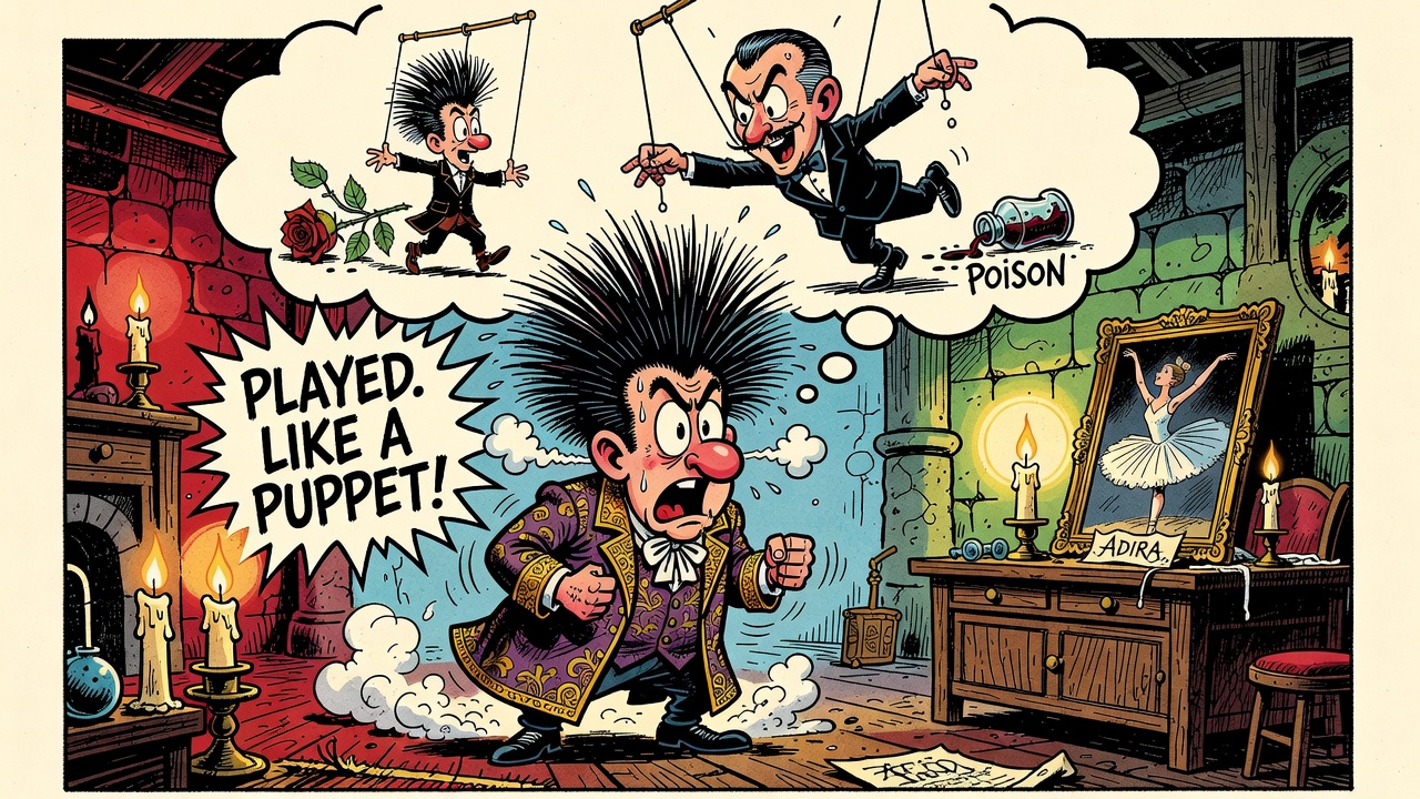Cartoon panel: Played Like a Puppet