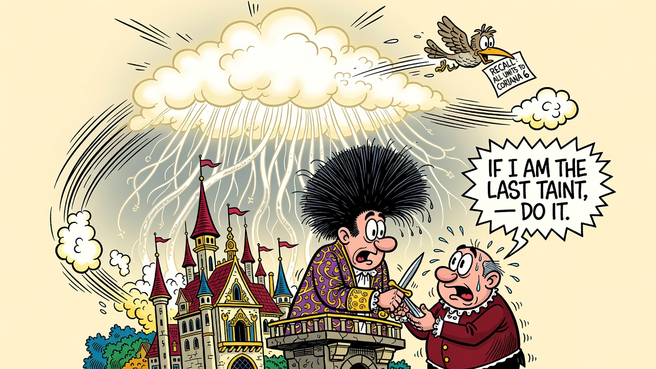 Cartoon panel: The Last Taint