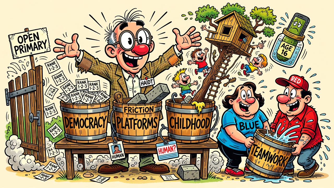 Cartoon panel: Three Buckets of Fixes